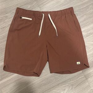 Vuori Men's Athletic Shorts in Brown